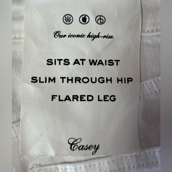 NWT Rag & Bone | Casey High Rise Ankle Cropped Flare White 25 - Picture 15 of 16